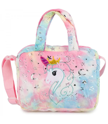 Children's plush bag with adorable unicorn handle strap