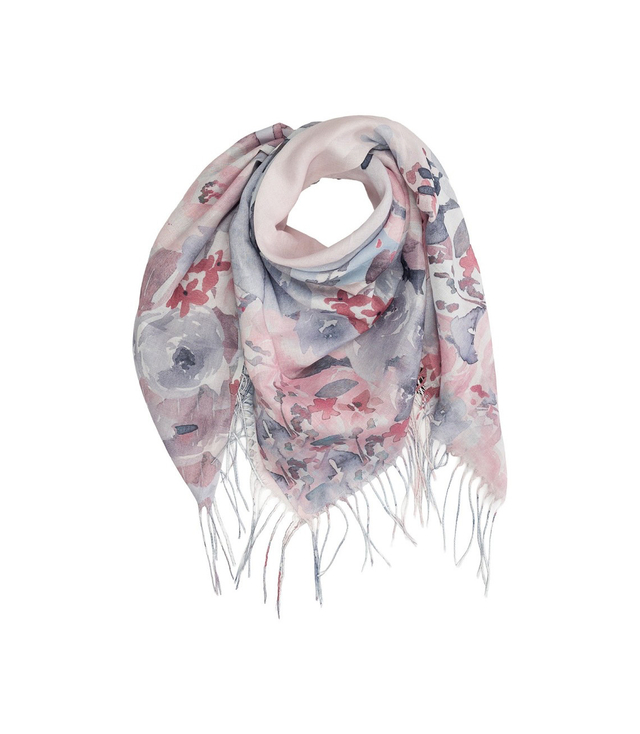 Women's scarf with floral pattern 100x100