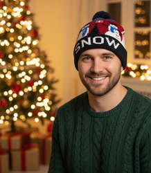 Winter Christmas hat with pom-pom - perfect for preze