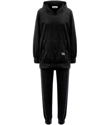 Tracksuit pants sweatshirt hood velor plus size