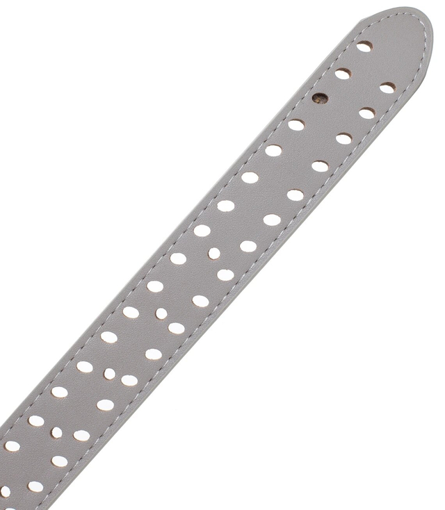 Women's eco leather belt with decorative holes 3 cm