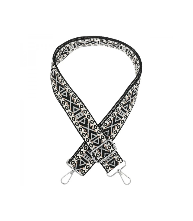 Fashionable braided wide purse strap adjustable