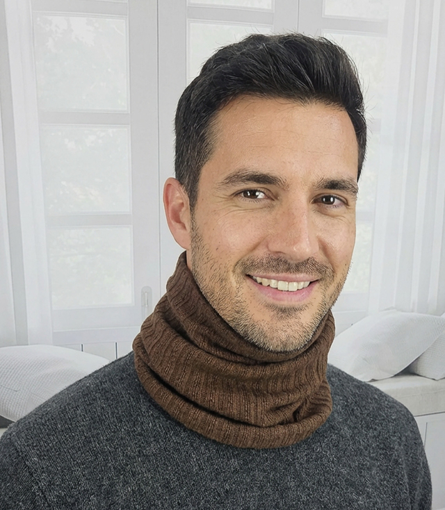 Men's knitted insulated chimney - universal, winter