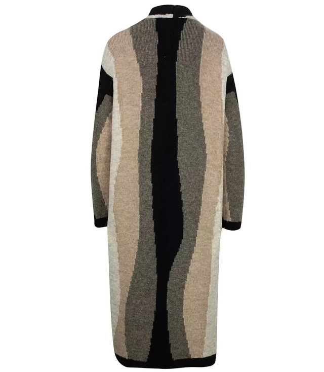 Kardigan w fale kolorowe paski sweter NINA