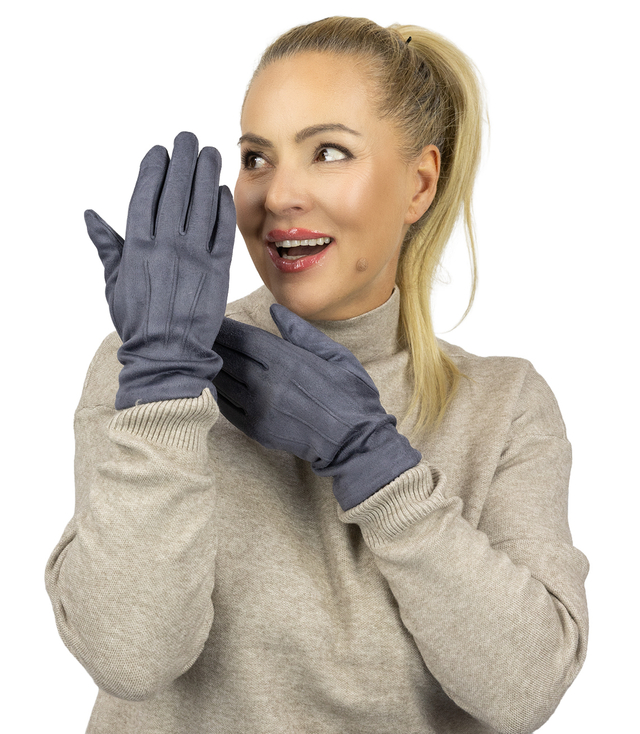 Women's elegant gloves with embossing