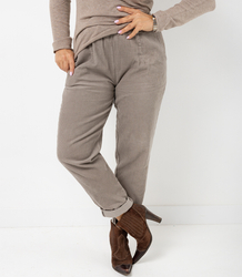Corduroy chinos pants with belt WERA fango