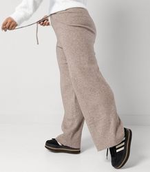 Loose melange knit pants AMELIA