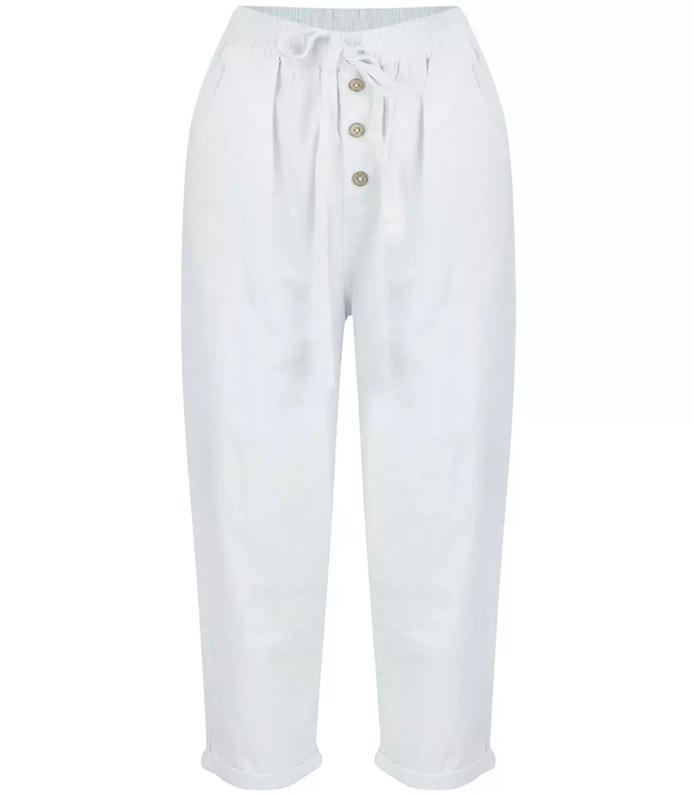 Summer linen pants 3/4 chino shorts