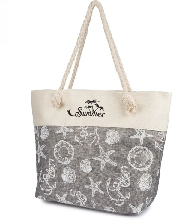 Mega large cotton summer beach bag, spacious, light