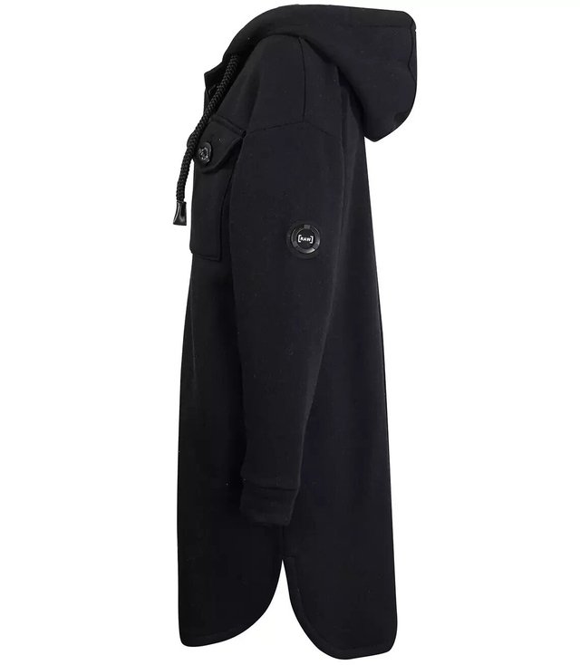 Warm long sweatshirt cotton shirt jacket