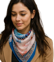 Elegant women's scarf with an insane 70x70 pattern