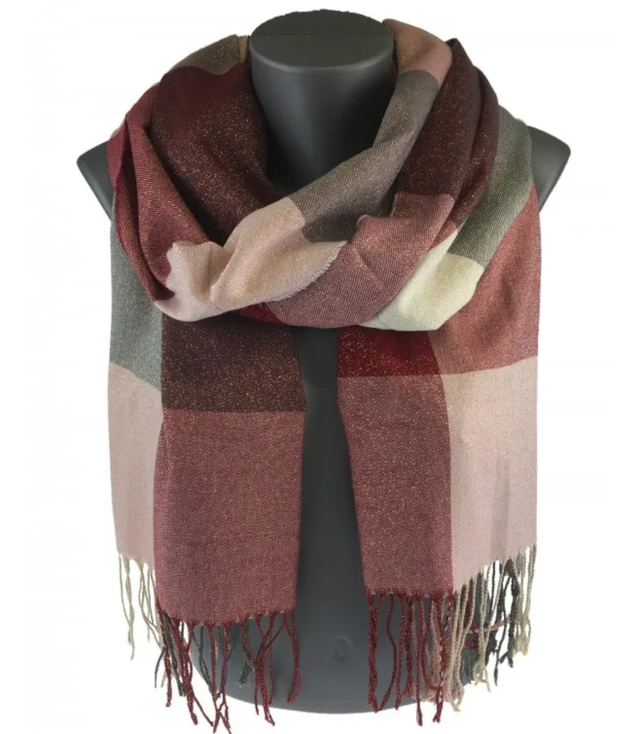 Woven shawl scarf elegant plaid shawl FLASH