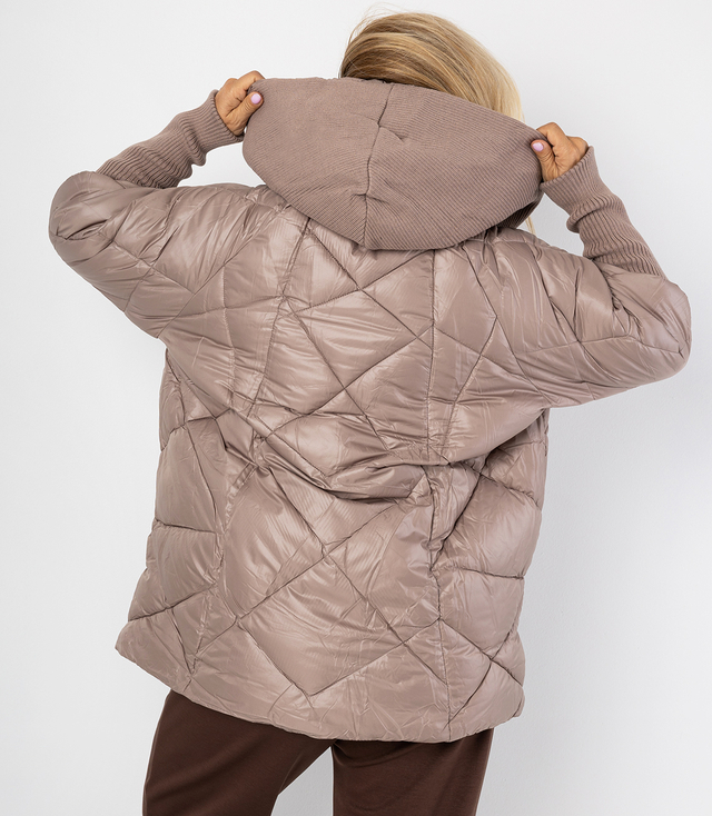 Winter jacket with decorative welts oversize DIAMOND