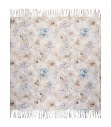 Floral women's scarf shawl with tassels