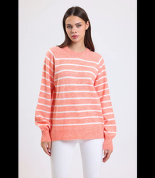 Warm women's fashionable striped sweater ANNA