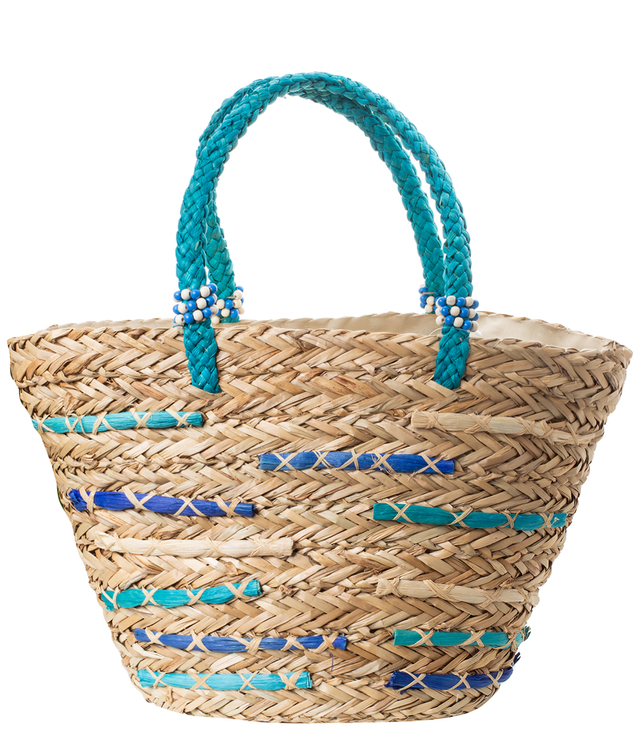 Mega large summer bag braided basket with lining 
