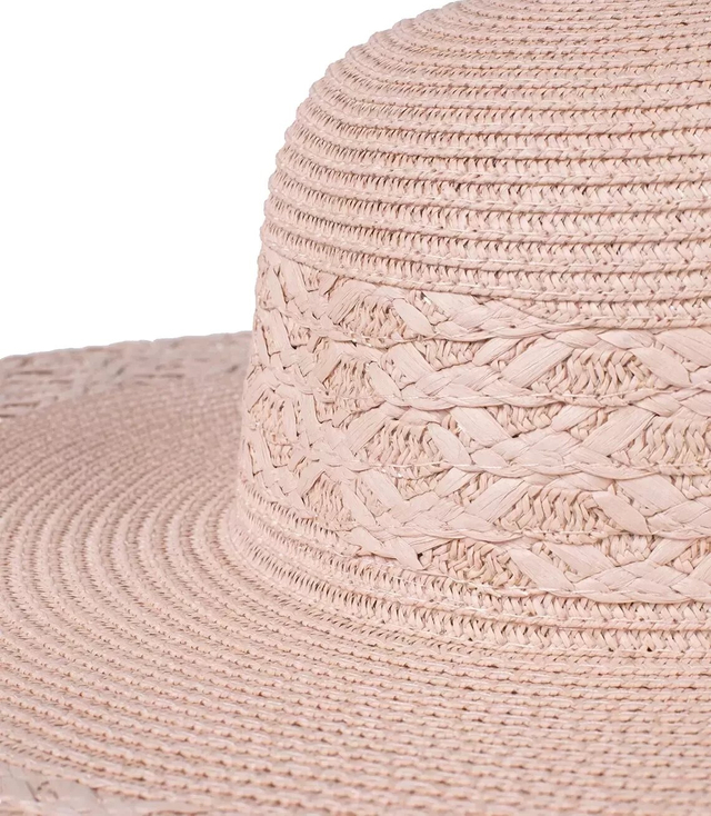 Fashionable large braided wide brim women's hat