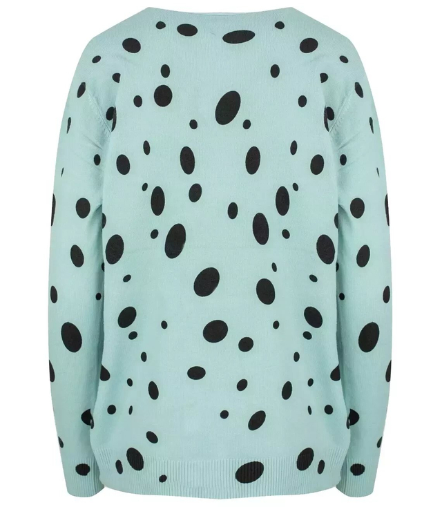 Short polka dot and zircon sweater LIZA