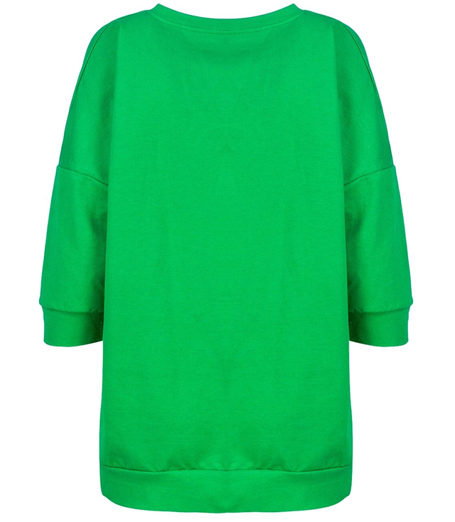 Thin boxy cotton sweatshirt, V-neck JUITA