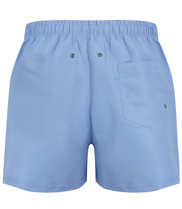 Swimming shorts decorated with a summer pattern on the front