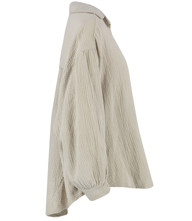 LAMBADA loose oversize short muslin shirt