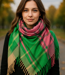 Szal szalik elegancka chusta pashmina kratka