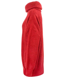 Smooth loose oversize turtleneck sweater