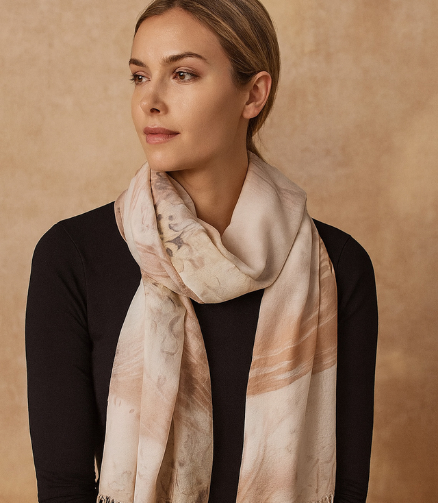 Women's floral pattern scarf 180x70