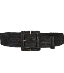 Pleciony pasek damski z dużą klamrą