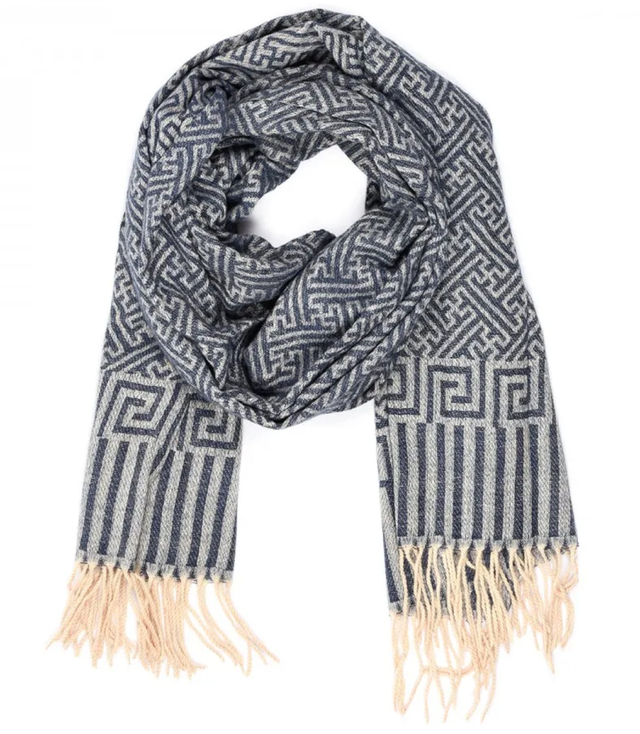 Warm Aztec pattern scarf elegant stylish 190x65 cm