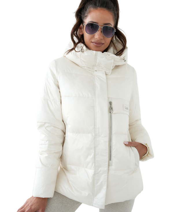 Women's Warm Warmed Elegant Hooded Transitional Jacket LARA