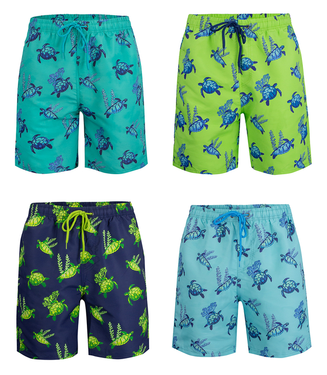 Swimming shorts with nautical print all over patterns