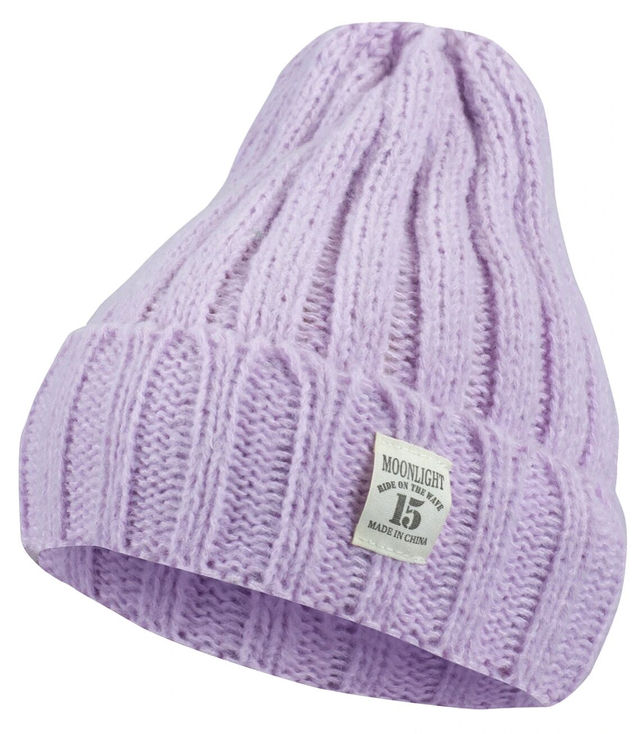 Warm unisex one-color mohair beanie hat