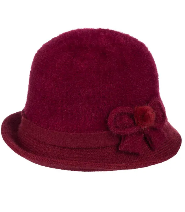 Women's cloche hat with bow