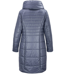 Długi elegancki pikowany płaszcz damski ocieplany AMELIA