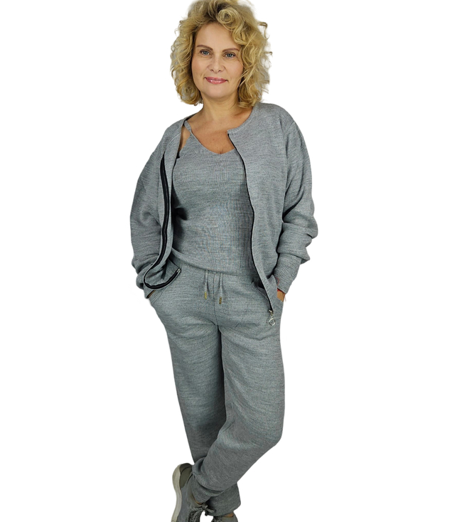 Women's sweatshirt set sweatshirt + pants + top plain MIRANDA