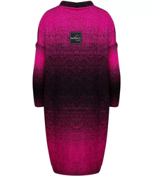 Long cardigan thick colorful ombre sweater