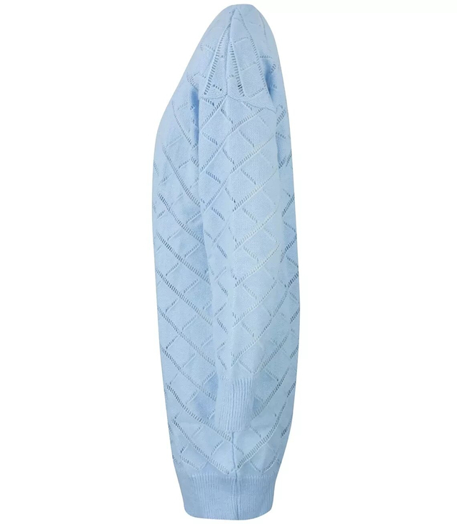 Długi ciepły kardigan ażurowy IZABELLA