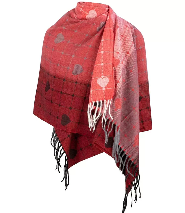 Shawl scarf elegant pashmina shawl HEART ombre