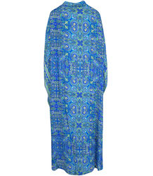 Long ethnic BAT dress with colorful patterns, NOVENTA silk