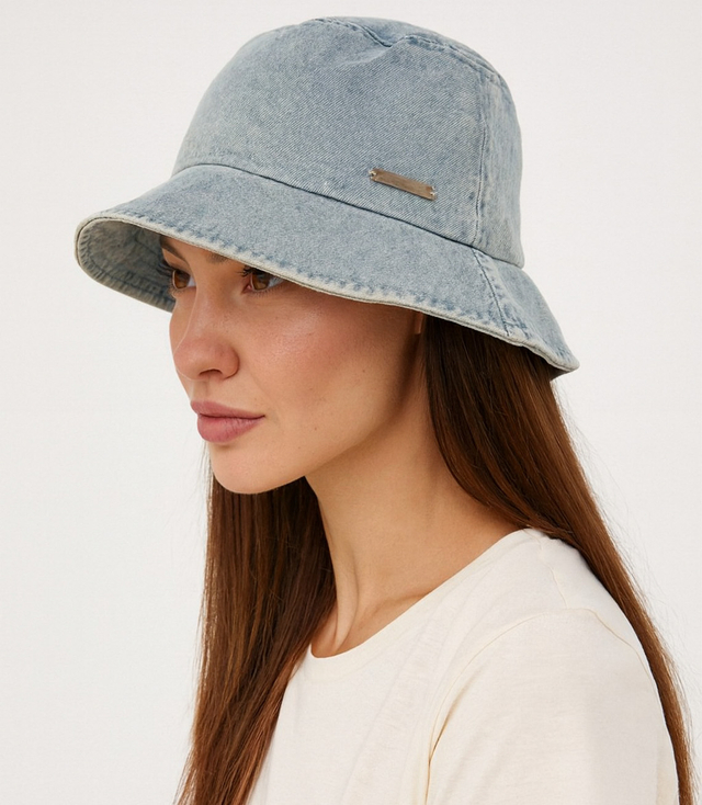 Denim bucket hat