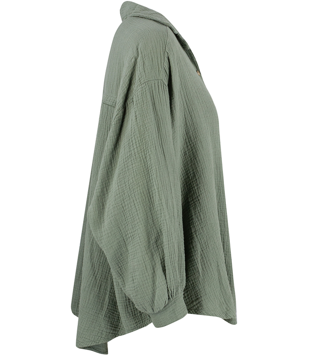 LAMBADA loose oversize short muslin shirt