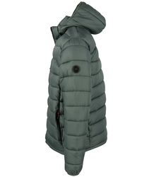 Men's winter quilted jacket with hood