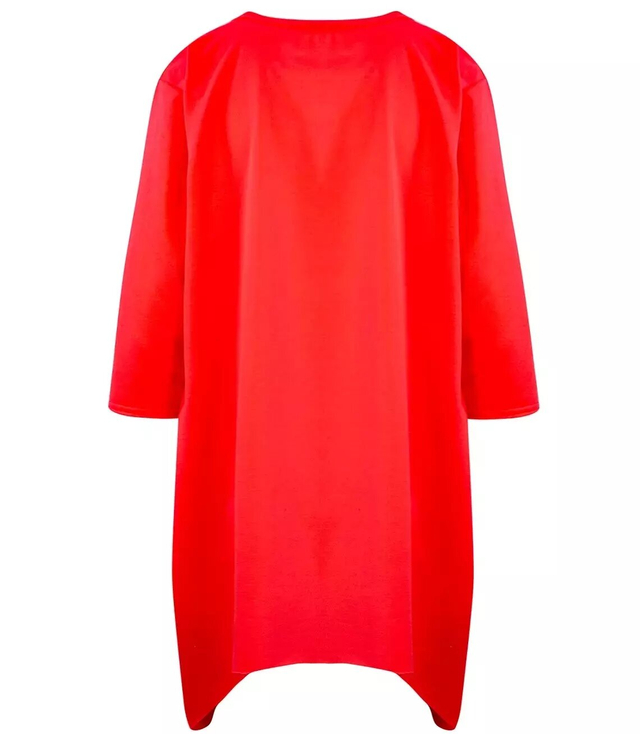 Oversize sweatshirt blouse with asymmetric bottom