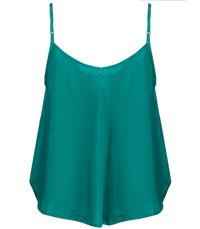 Silk trapeze top with adjustable straps CINDY