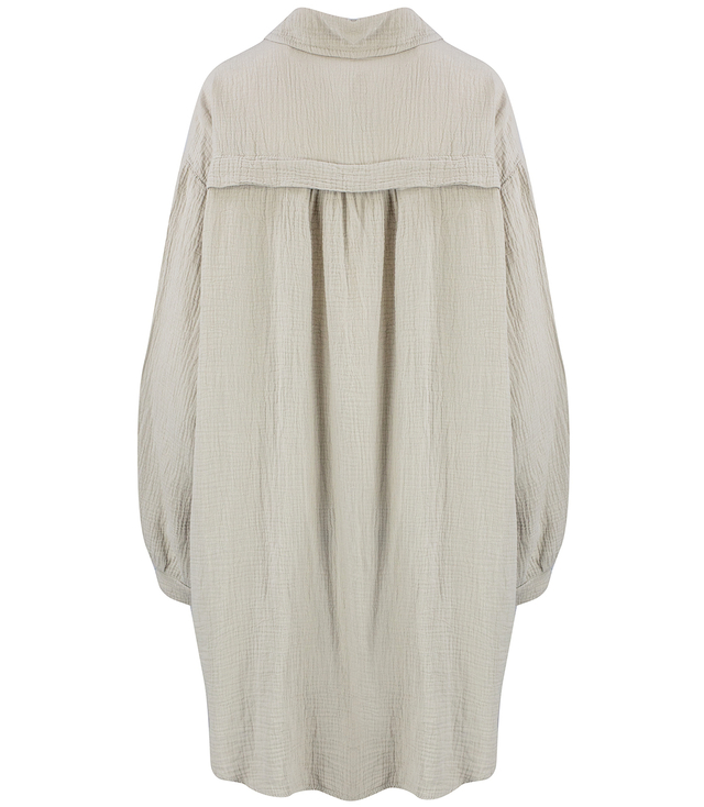 TRINA long, loose muslin shirt