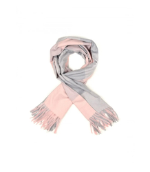 Women's checkered fringed scarf 190x80