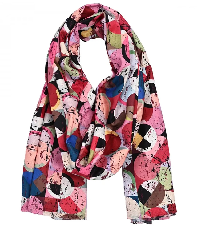 Warm stylish scarf geometric pattern soft smooth 180x75 cm