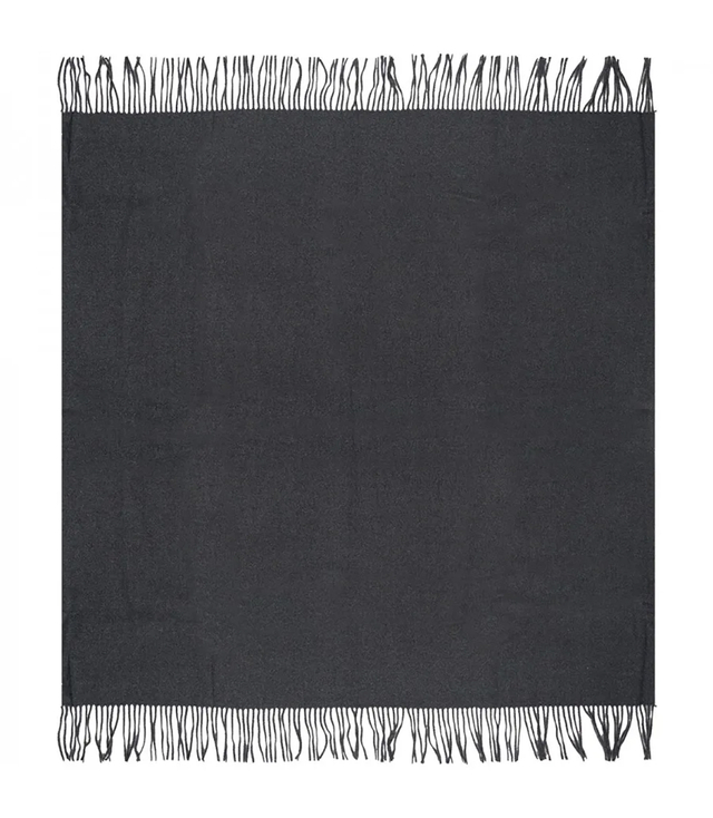 One-color shawl shlik scarf with fringe GRACE