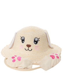 Children's hat with a dog's face and lifting ears